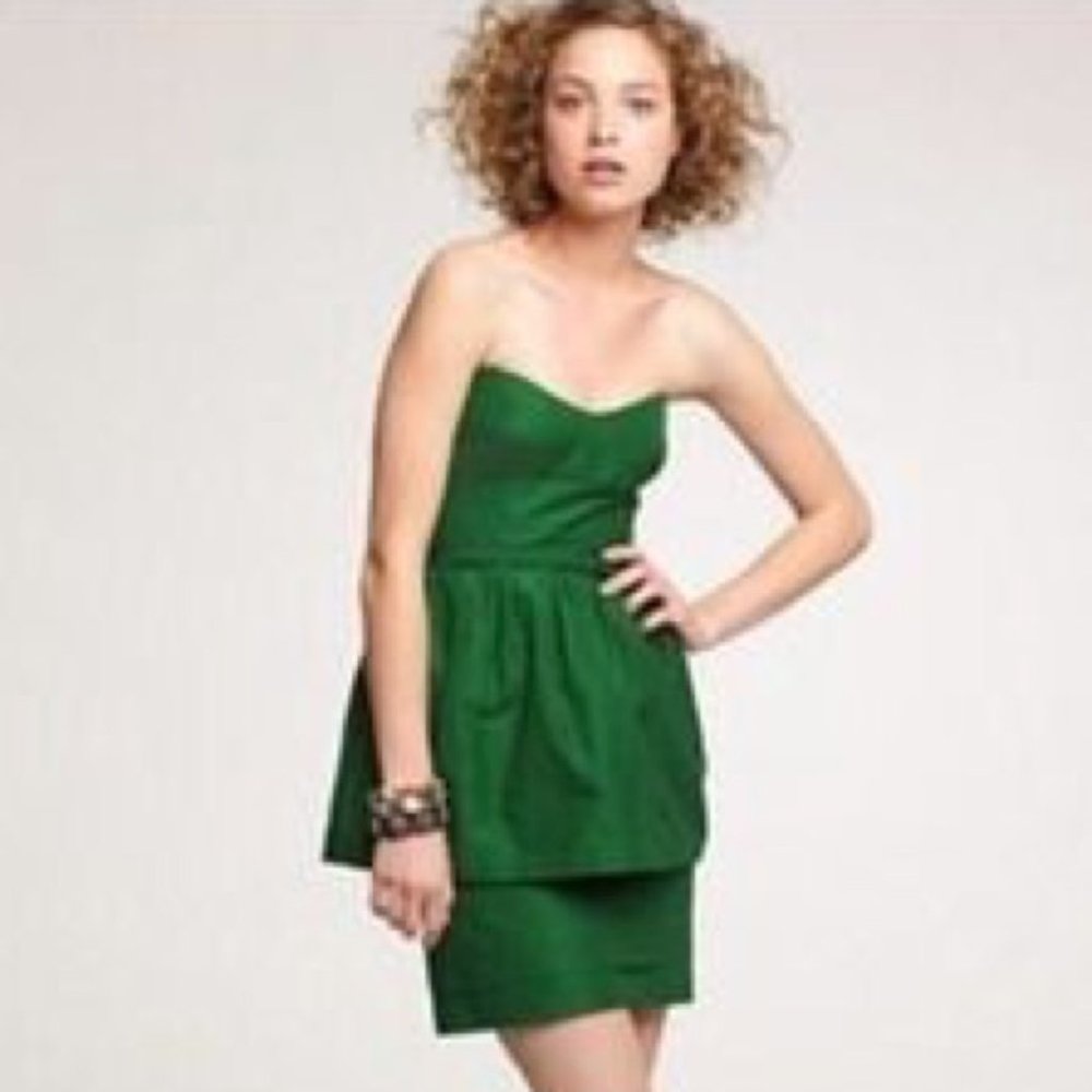 J. Crew Leighton Dress in Green